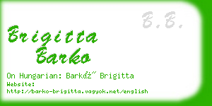 brigitta barko business card